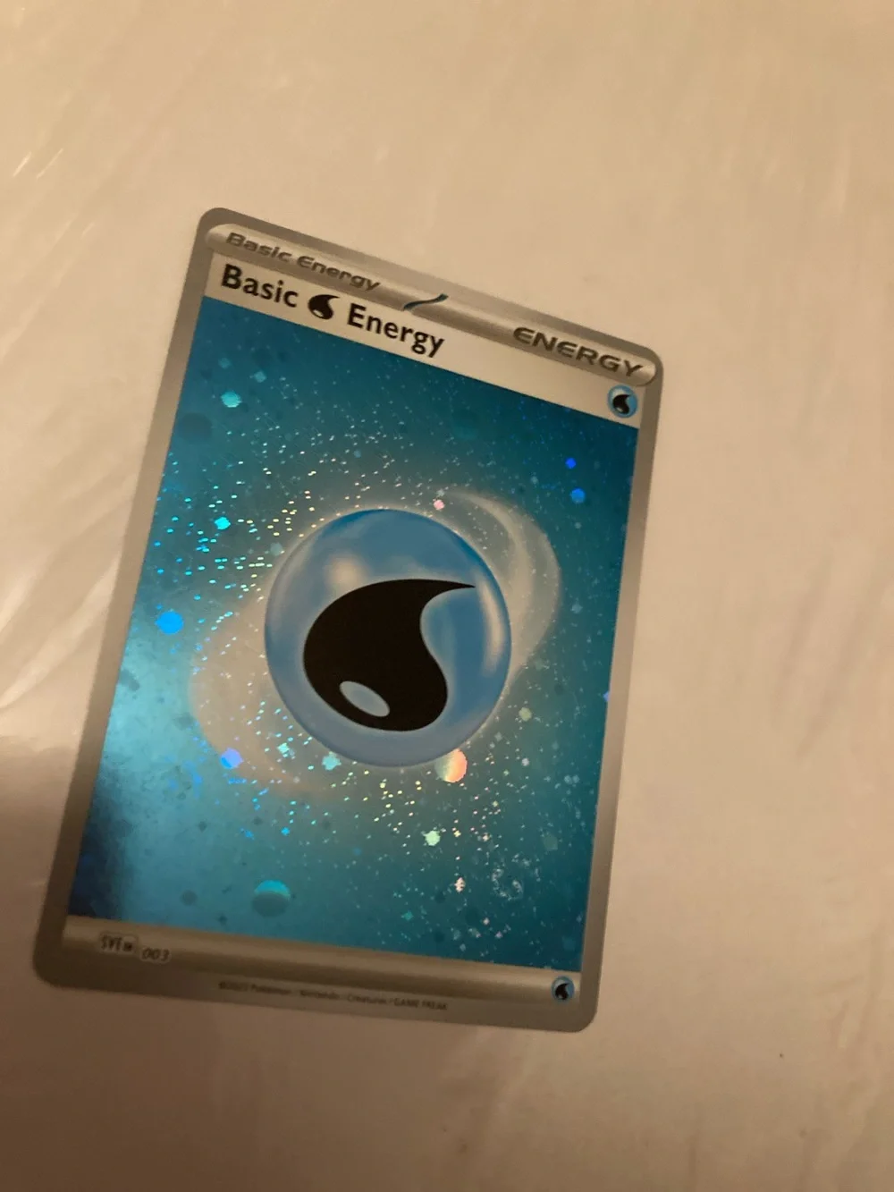 Pokemon Water Basic Energy Holo Blue Silver